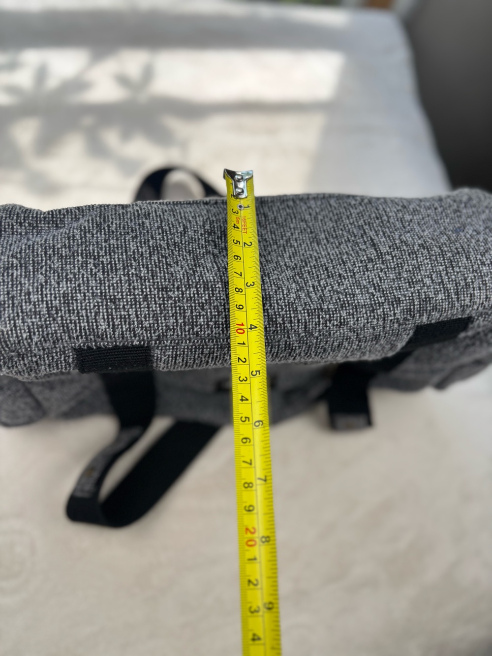 Kavu Gray Heather Shoulder Bag / Small Duffel Bag with Black Webbing - Picture 13 of 15